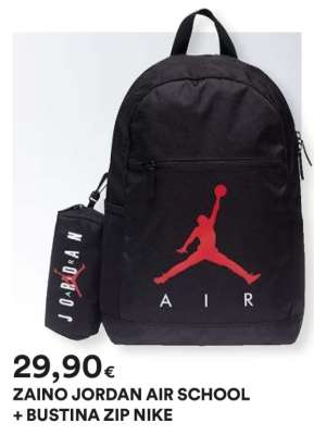 ZAINO JORDAN AIR SCHOOL + BUSTINA ZIP NIKE