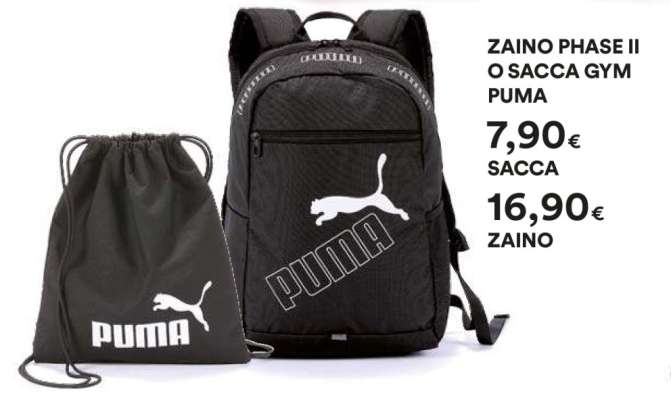 ZAINO PHASE II O SACCA GYM PUMA