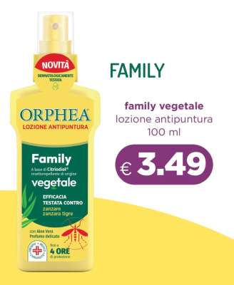 Orphea Family Vegetale Lozione Antipuntura