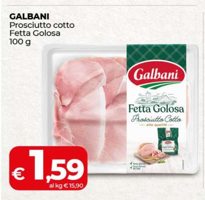 Galbani Prosciutto Cotto Fetta Golosa