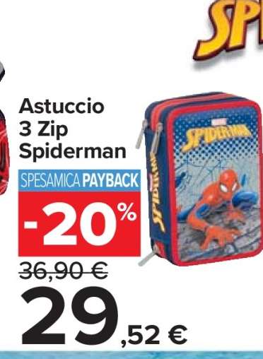 Astuccio 3 Zip Spiderman