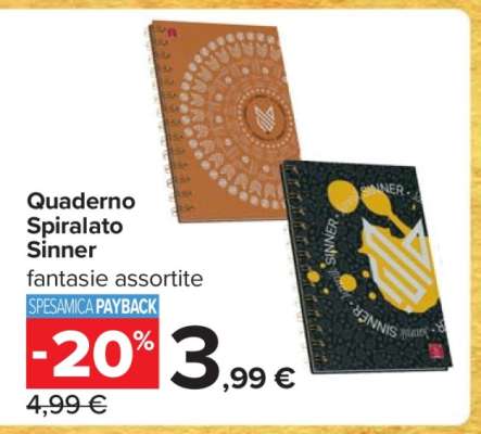 Quaderno Spiralato Sinner
