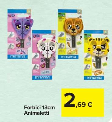 Forbici 13cm Animaletti