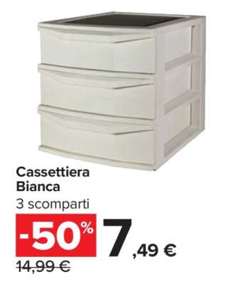 Cassettiera Bianca