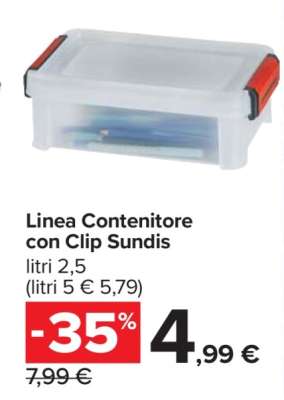 Linea Contenitore con Clip Sundis