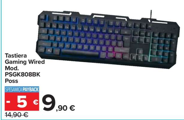 Tastiera Gaming Wired Mod. PSGK808BK Poss