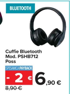 Cuffie Bluetooth Mod. PSHB712 Poss