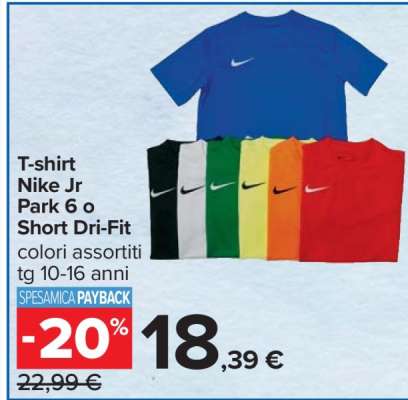 T-shirt Nike Jr Park 6 o Short Dri-Fit