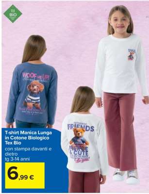 T-shirt Manica Lunga in Cotone Biologico