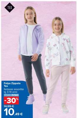 Felpa Zippata Tex