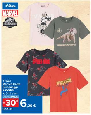 T-shirt Manica Corta Personaggi Assortiti