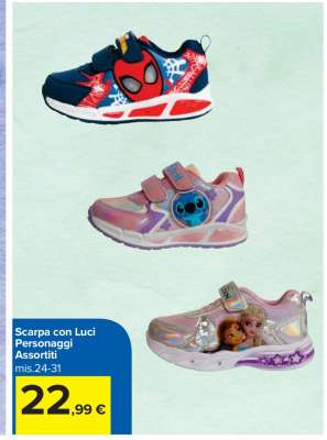 Scarpa con Luci Personaggi Assortiti