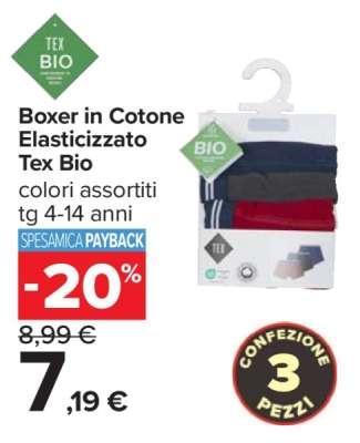 Boxer in Cotone Elasticizzato Tex Bio