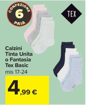 Calzini Tinta Unita o Fantasia Tex Basic