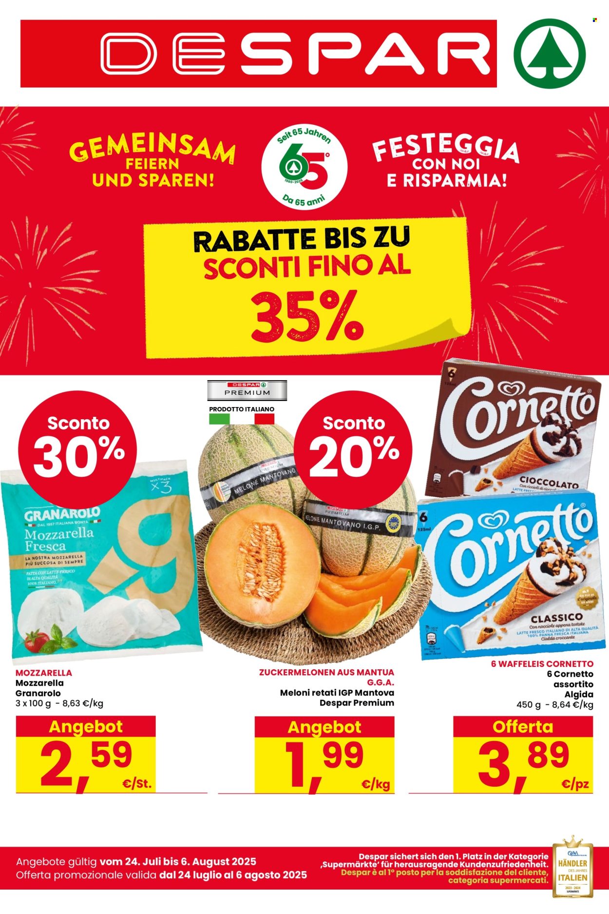 Volantino Despar - 24/7/2025 - 6/8/2025. Pagina 1