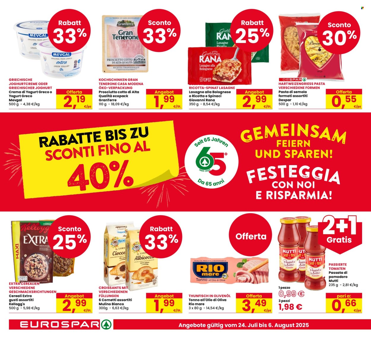 Volantino Eurospar - 24/7/2025 - 6/8/2025. Pagina 2