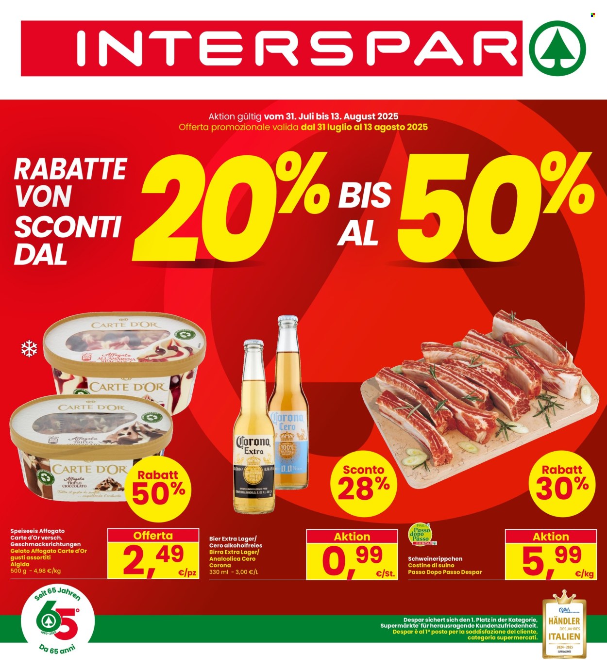 Volantino Interspar - 31/7/2025 - 13/8/2025. Pagina 1