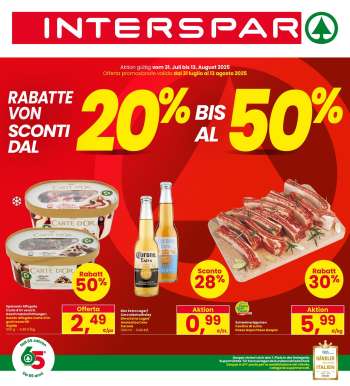 Volantino Interspar - 31/7/2025 - 13/8/2025.