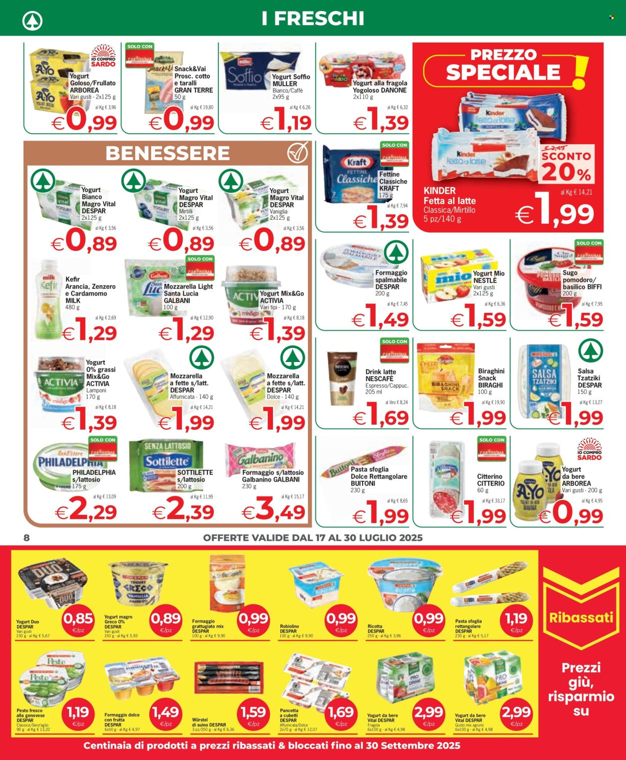 Volantino Despar - 17/7/2025 - 30/7/2025. Pagina 8