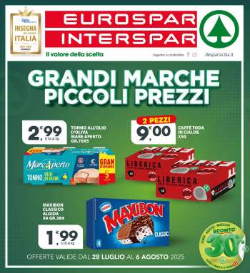 Volantino Eurospar - 28/7/2025 - 6/8/2025.