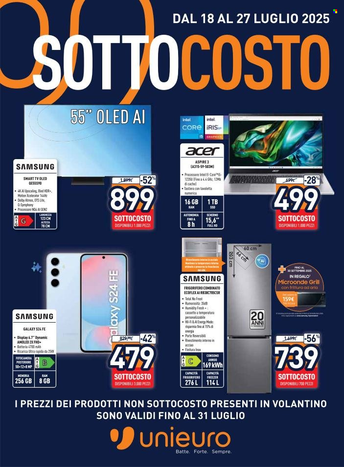 Volantino Unieuro - 18/7/2025 - 31/7/2025. Pagina 1