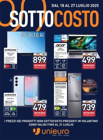 Volantino Unieuro - 18/7/2025 - 31/7/2025.