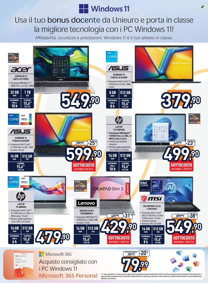 Volantino Unieuro - 18/7/2025 - 31/7/2025. Pagina 11