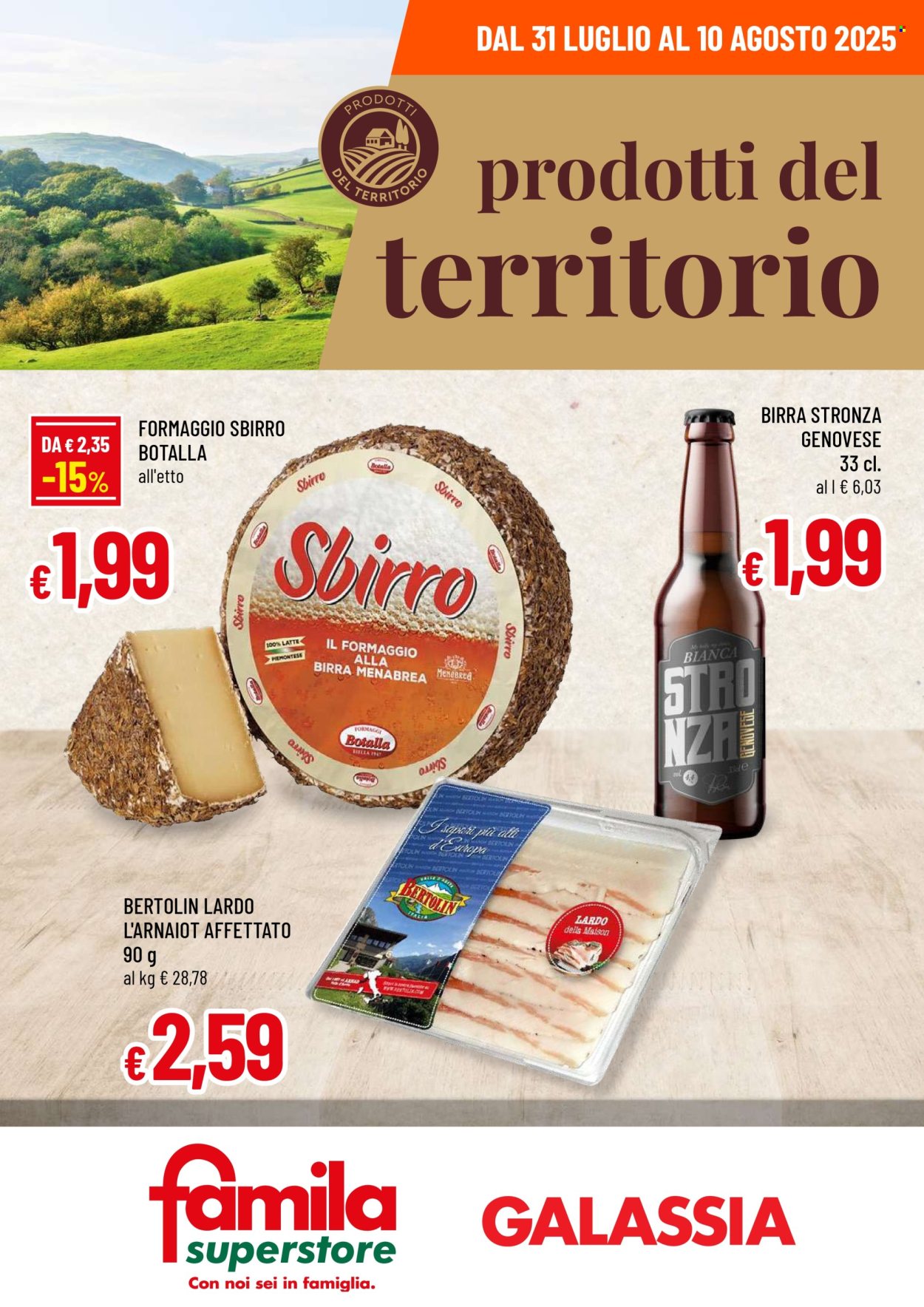 Volantino Famila - 31/7/2025 - 10/8/2025. Pagina 1