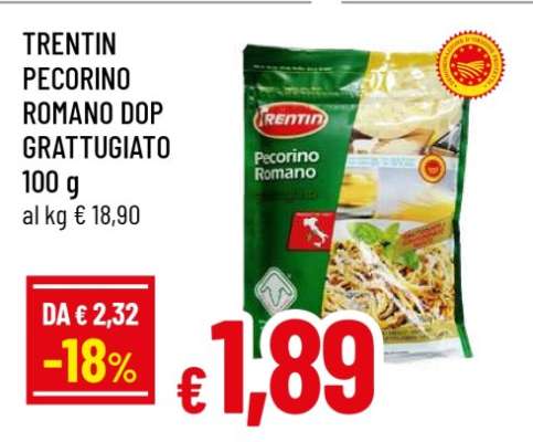 TRENTIN Pecorino Romano Dop Grattugiato
