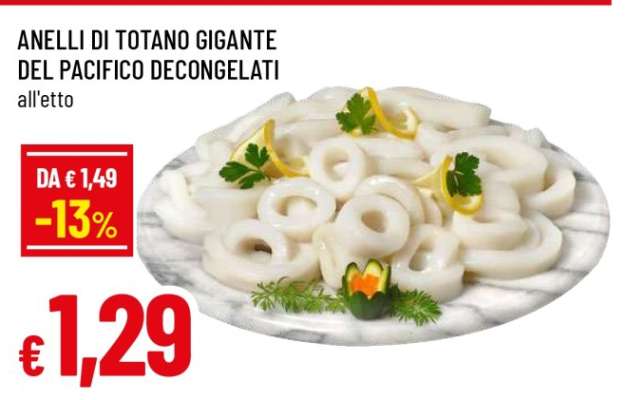 ANELLI DI TOTANO GIGANTE DEL PACIFICO DECONGELATI