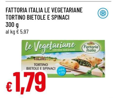 Fattoria Italia Le Vegetariane Tortino Bietole e Spinaci