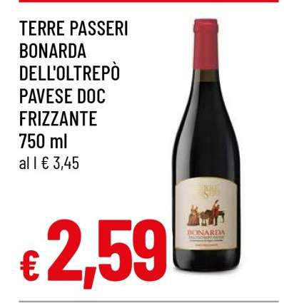 TERRE PASSERI BONARDA DELL'OLTREPÒ PAVESE DOC FRIZZANTE