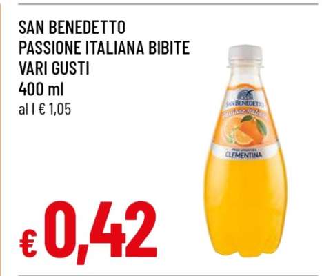 SAN BENEDETTO PASSIONE ITALIANA BIBITE VARI GUSTI