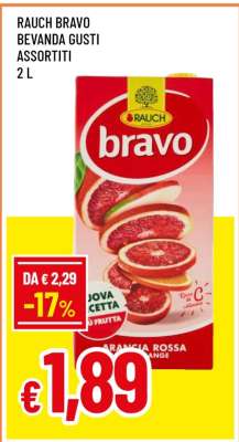 RAUCH BRAVO BEVANDA GUSTI ASSORTITI 2 L