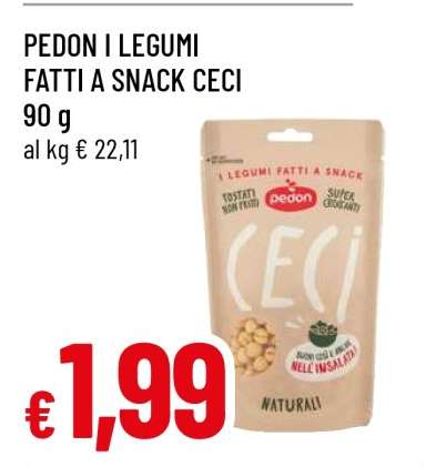 PEDON I LEGUMI FATTI A SNACK CECI