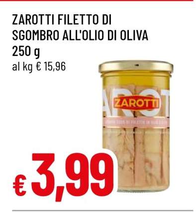ZAROTTI FILETTO DI SGOMBRO ALL'OLIO DI OLIVA