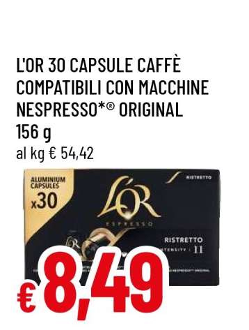 L'OR 30 Capsule Caffè