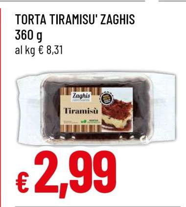 TORTA TIRAMISU' ZAGHIS