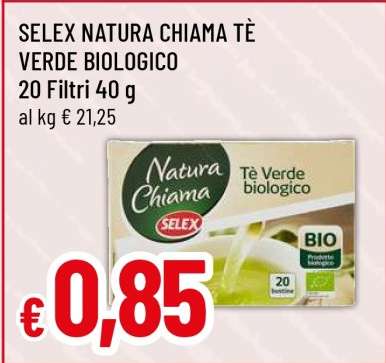 SELEX NATURA CHIAMA TÈ VERDE BIOLOGICO