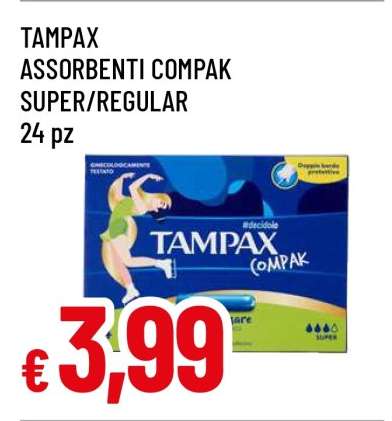 Tampax Assorbenti Compak Super/Regular