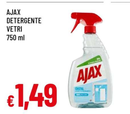 AJAX DETERGENTE VETRI