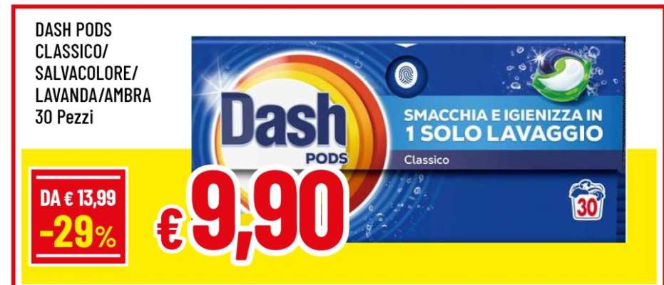 DASH PODS CLASSICO/SALVACOLRE/LAVANDA/AMBRA 30 Pezzi