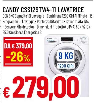 CANDY CSS129TW4-11 LAVATRICE