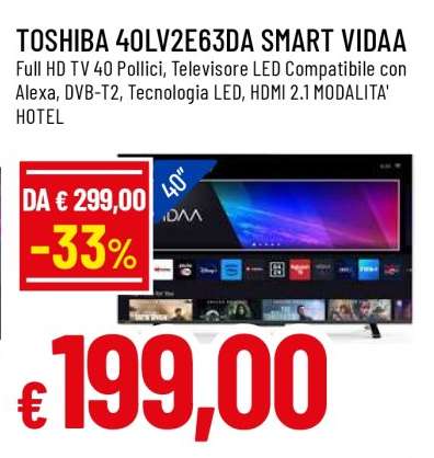 TOSHIBA 40LV2E63DA SMART VIDAA