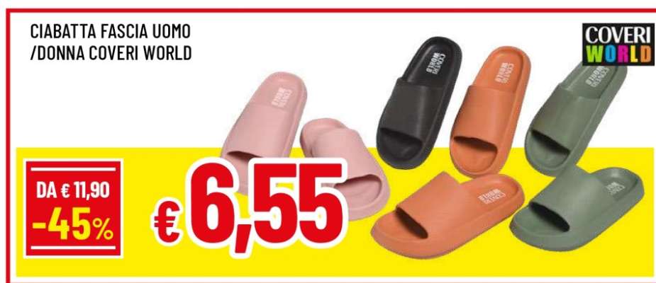 CIABATTA FASCIA UOMO/DONNA COVERI WORLD