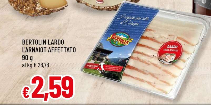 BERTOLIN LARDO L'ARNAIOT AFFETTATO
