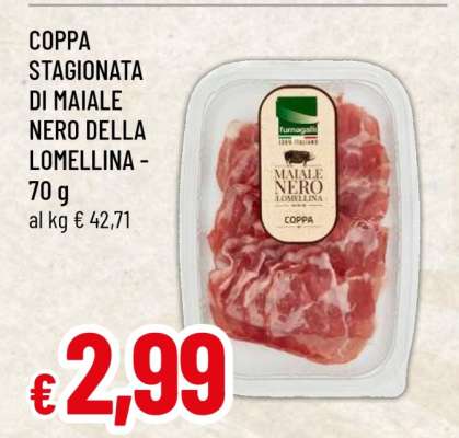 COPPA STAGIONATA DI MAIALE NERO DELLA LOMELLINA