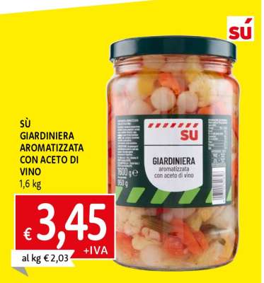 SÙ GIARDINIERA AROMATIZZATA CON ACETO DI VINO
