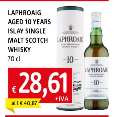 Laphroaig Aged 10 Years Islay Single Malt Scotch Whisky