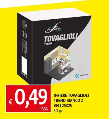 INFIERE TOVAGLIOLI TREND BIANCO 2 VELI 25X25